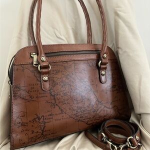 Gorgeous Patricia Nash Shoulder bag w/ crossbody strap. Map print